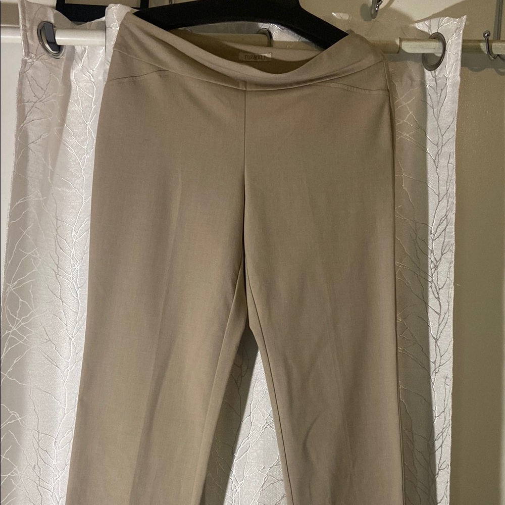 Roz & Ali Tan Straight Leg Pants